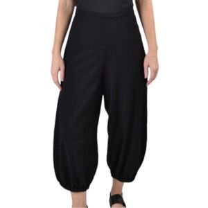 Bryn Walker Campa Cotton Gauze Flat Front Balloon Leg Cropped Pull-on Pant LRG